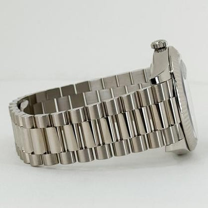 Rolex Day-Date 40 White Gold Meteorite Baguette Diamond Dial 228239