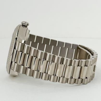 Rolex Day-Date 40 White Gold Meteorite Baguette Diamond Dial 228239