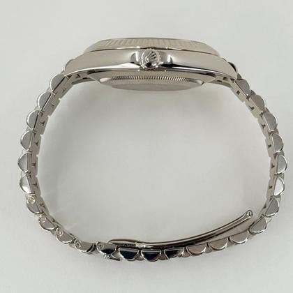Rolex Day-Date 40 White Gold Meteorite Baguette Diamond Dial 228239
