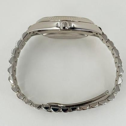 Rolex Day-Date 40 White Gold Meteorite Baguette Diamond Dial 228239