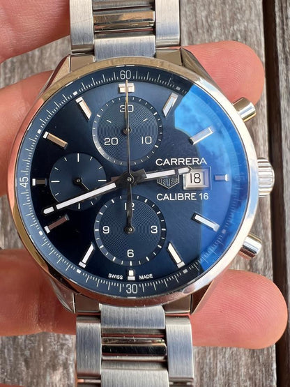 TAG Heuer Carrera Calibre 16 Chronograph CBK2112.BA0715 – Blue Dial