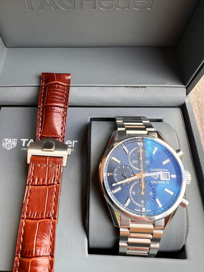TAG Heuer Carrera Calibre 16 Chronograph CBK2112.BA0715 – Blue Dial