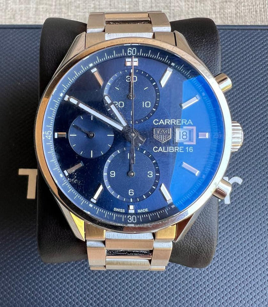 TAG Heuer Carrera Calibre 16 Chronograph CBK2112.BA0715 – Blue Dial
