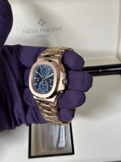 Patek Philippe Nautilus Travel Time Chronograph 5990/1R-001 – Blue Dial