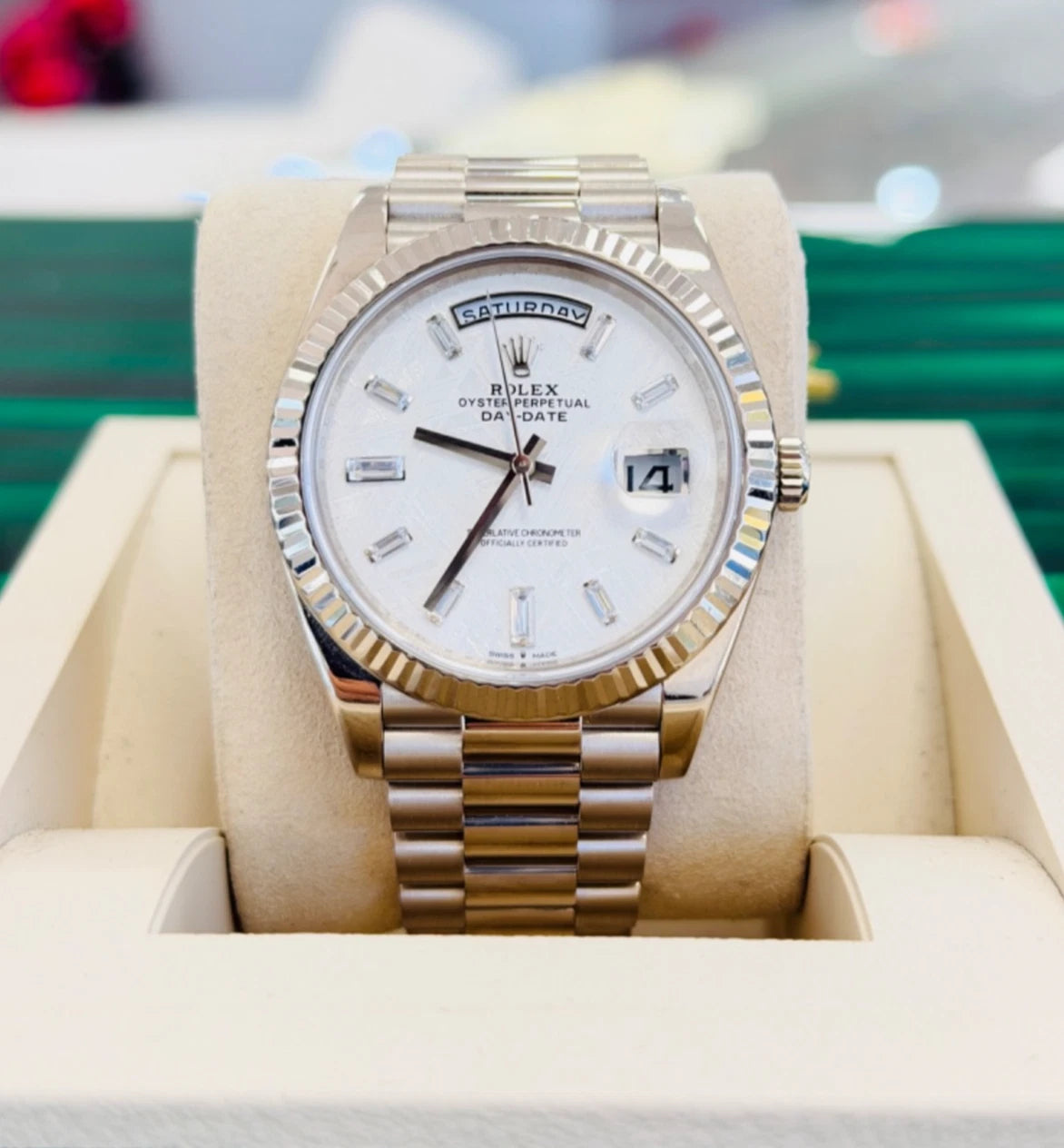 Rolex Day-Date 40 228239 – Custom Meteorite Diamond Dial