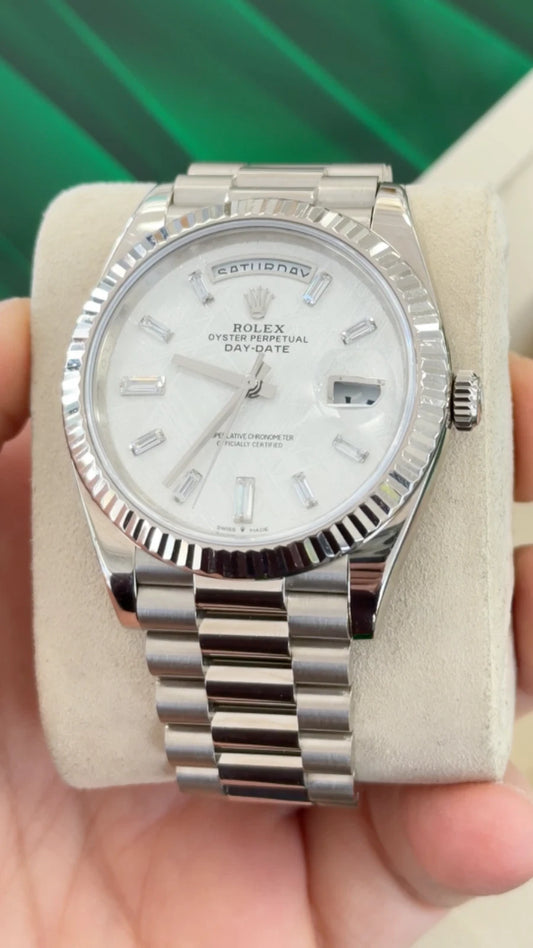 Rolex Day-Date 40 228239 – Custom Meteorite Diamond Dial