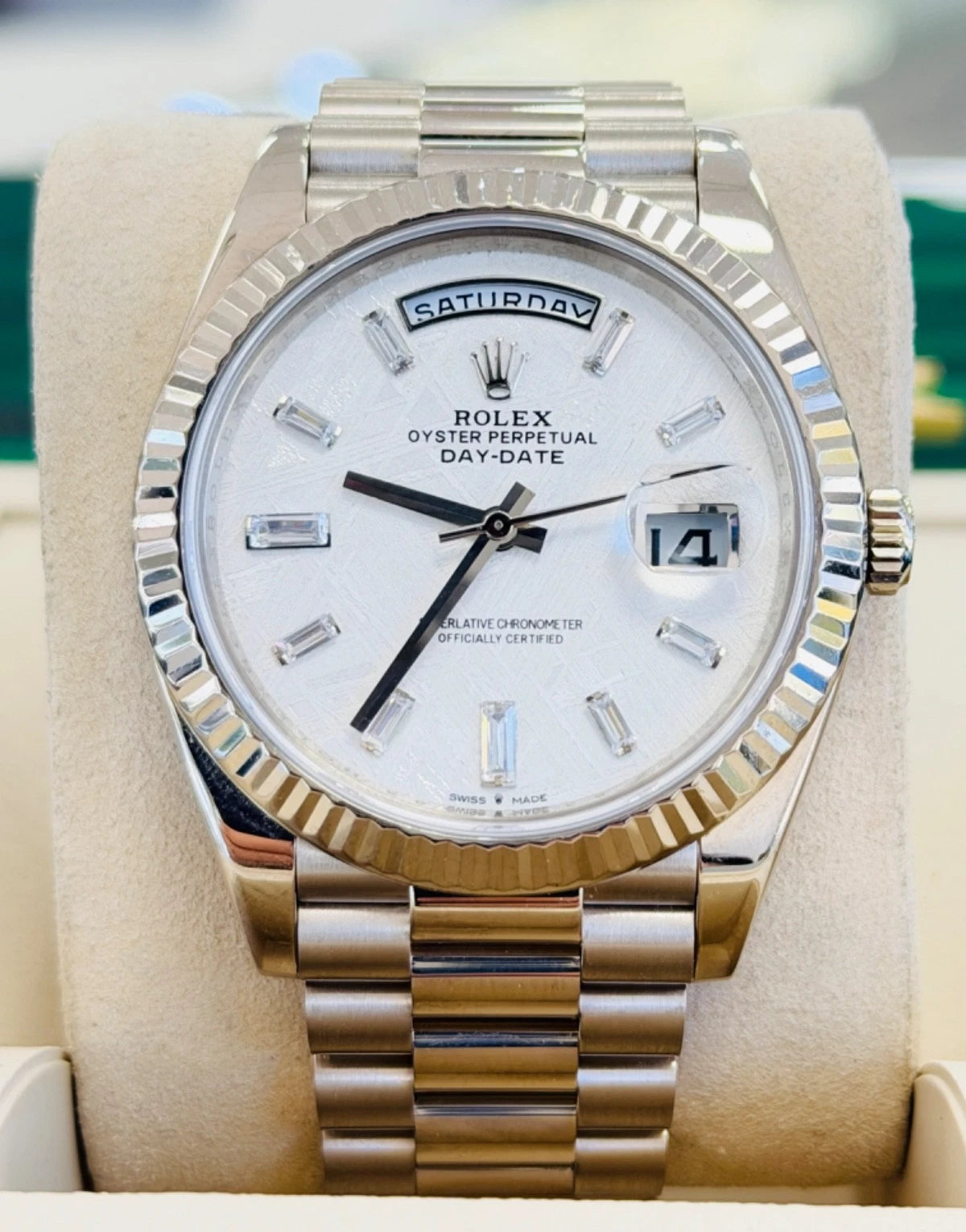 Rolex Day-Date 40 228239 – Custom Meteorite Diamond Dial
