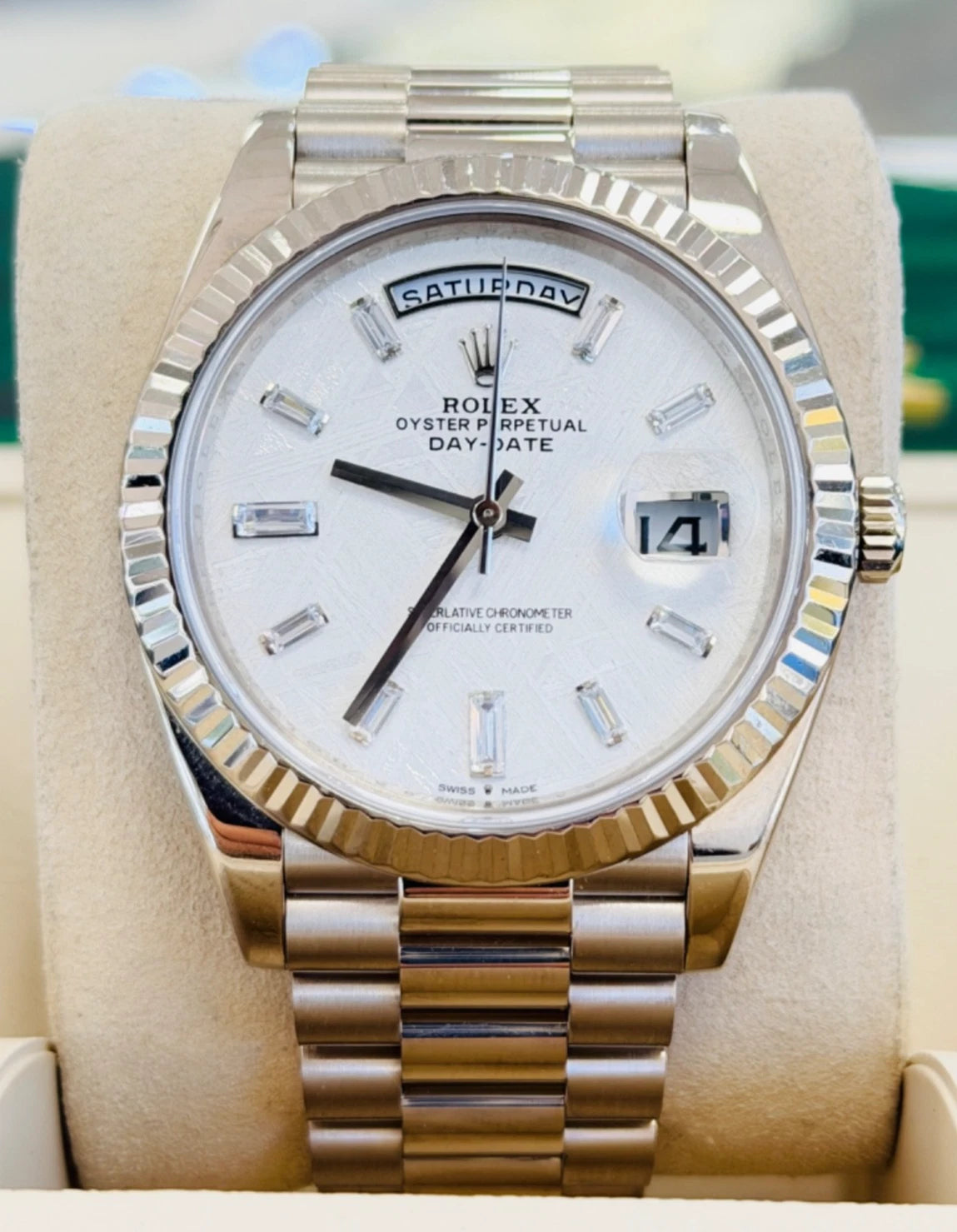 Rolex Day-Date 40 228239 – Custom Meteorite Diamond Dial