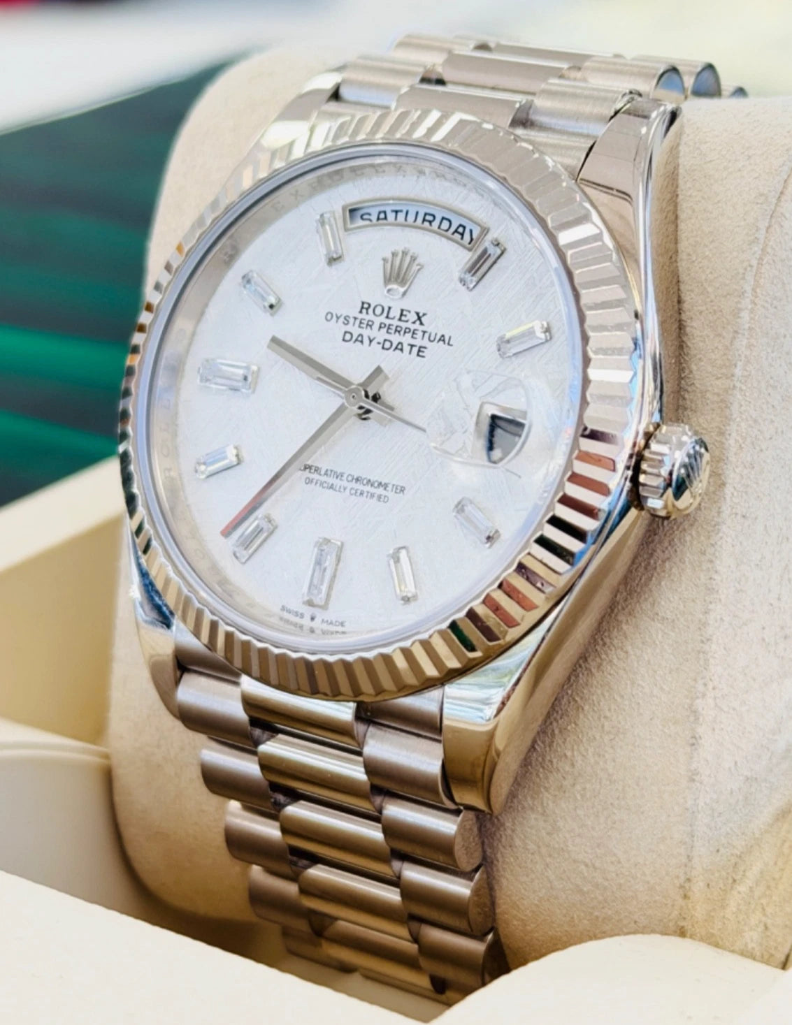 Rolex Day-Date 40 228239 – Custom Meteorite Diamond Dial