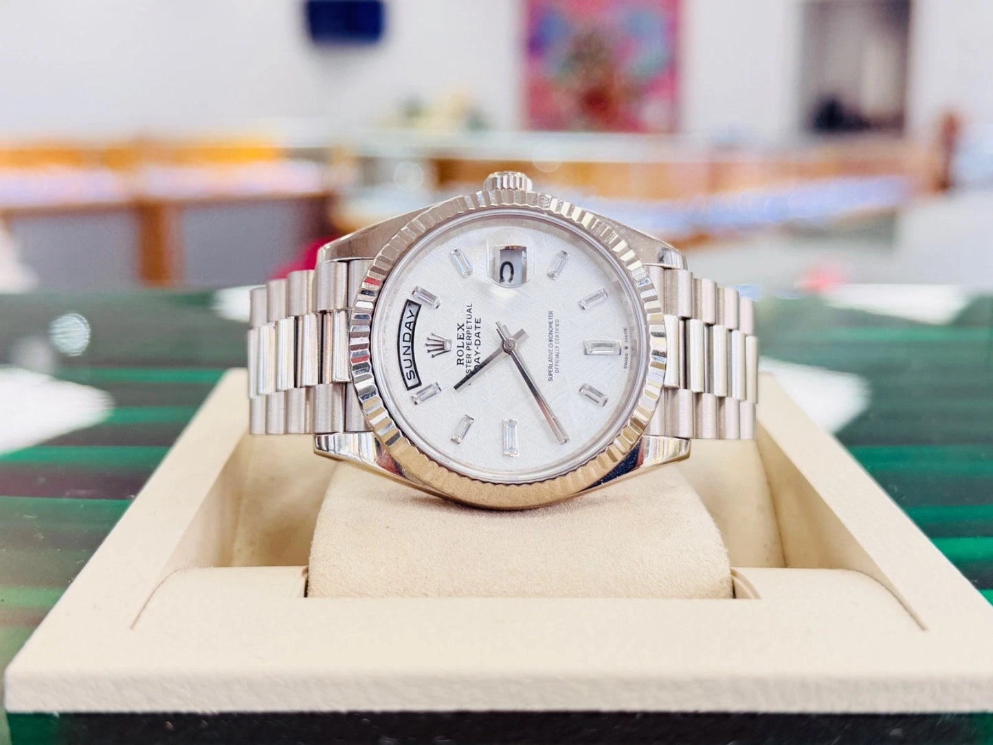 Rolex Day-Date 40 228239 – Custom Meteorite Diamond Dial