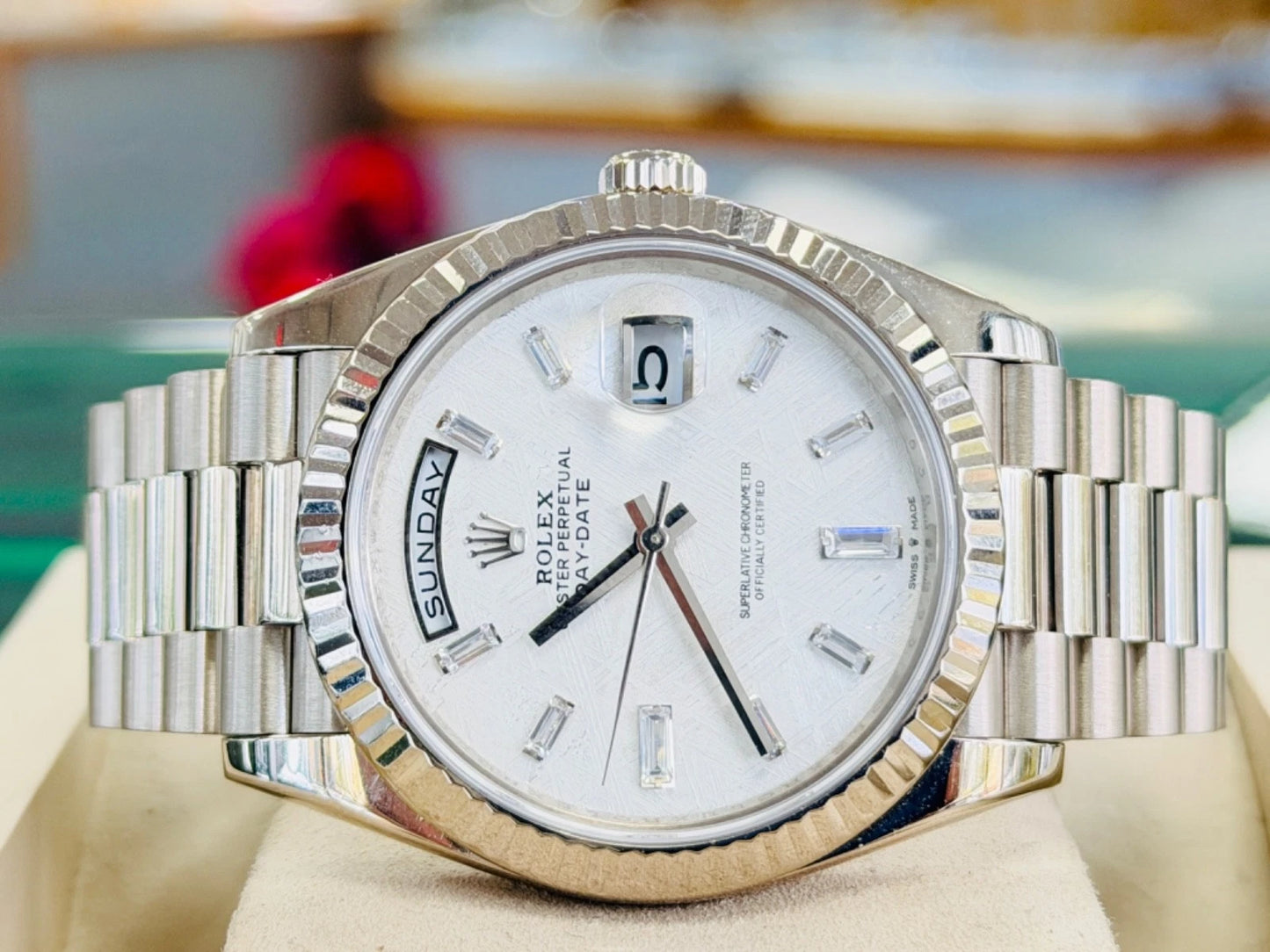 Rolex Day-Date 40 228239 – Custom Meteorite Diamond Dial